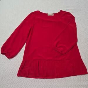 Pants Store Women Top L Large Pleated Lined Long 3/4 Sleeve Bama Rush Roll Tide